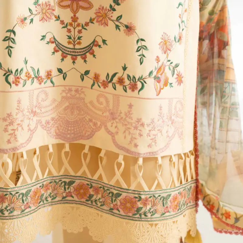 3 Piece - Digital Printed Embroidered Suit