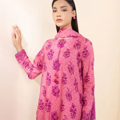 3 PIECE - PRINTED LINEN SUIT