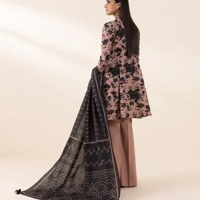 3 Piece - Printed Khaddar Suit