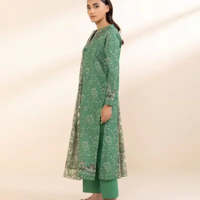 3 Piece - Embroidered Khaddar Suit