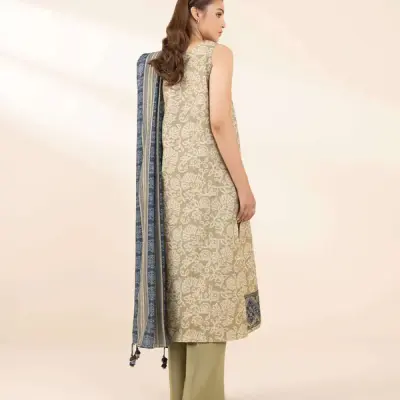 3Pc Embroidered Khaddar Suit