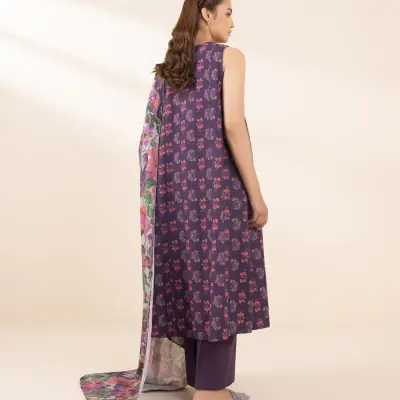 3 Piece - Printed Light Khaddar Suit