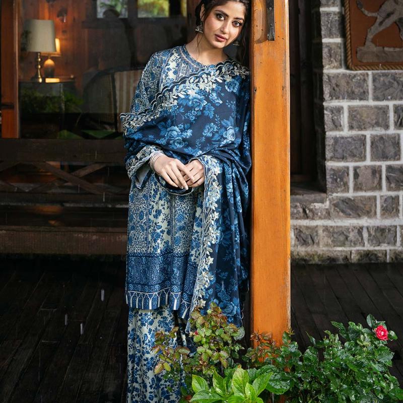 3 Piece - Embroidered Linen Suit