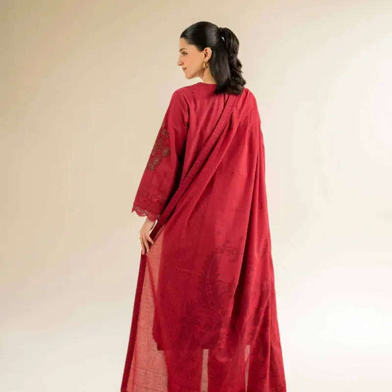 3 Piece - Jacquard Embroidered Suit