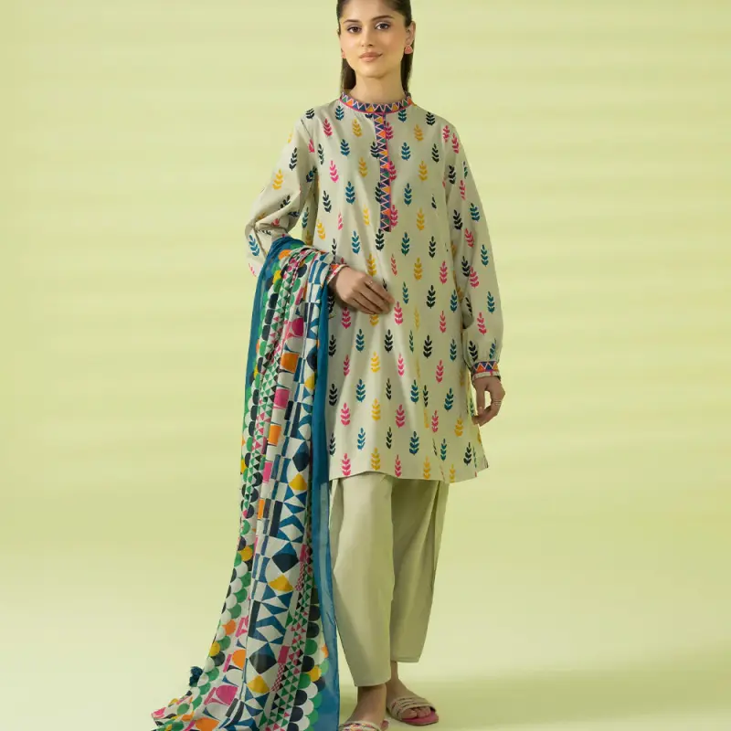 3 Piece - Printed Lawn Suit