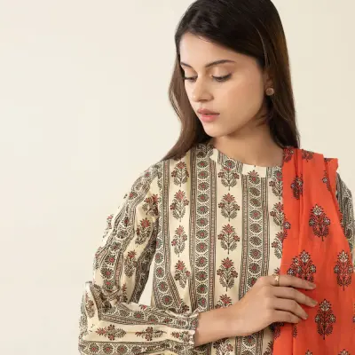 3 Piece - Printed Lawn Suit