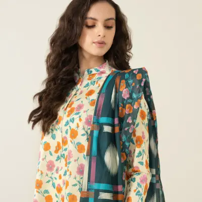 3 Piece - Printed Lawn Suit