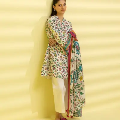 3 Piece - Printed Lawn Suit