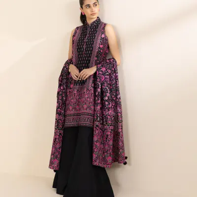 3 Piece - Printed Khaddar Suit